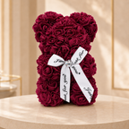 Ursuleț Floral Éternelle Roșu închis